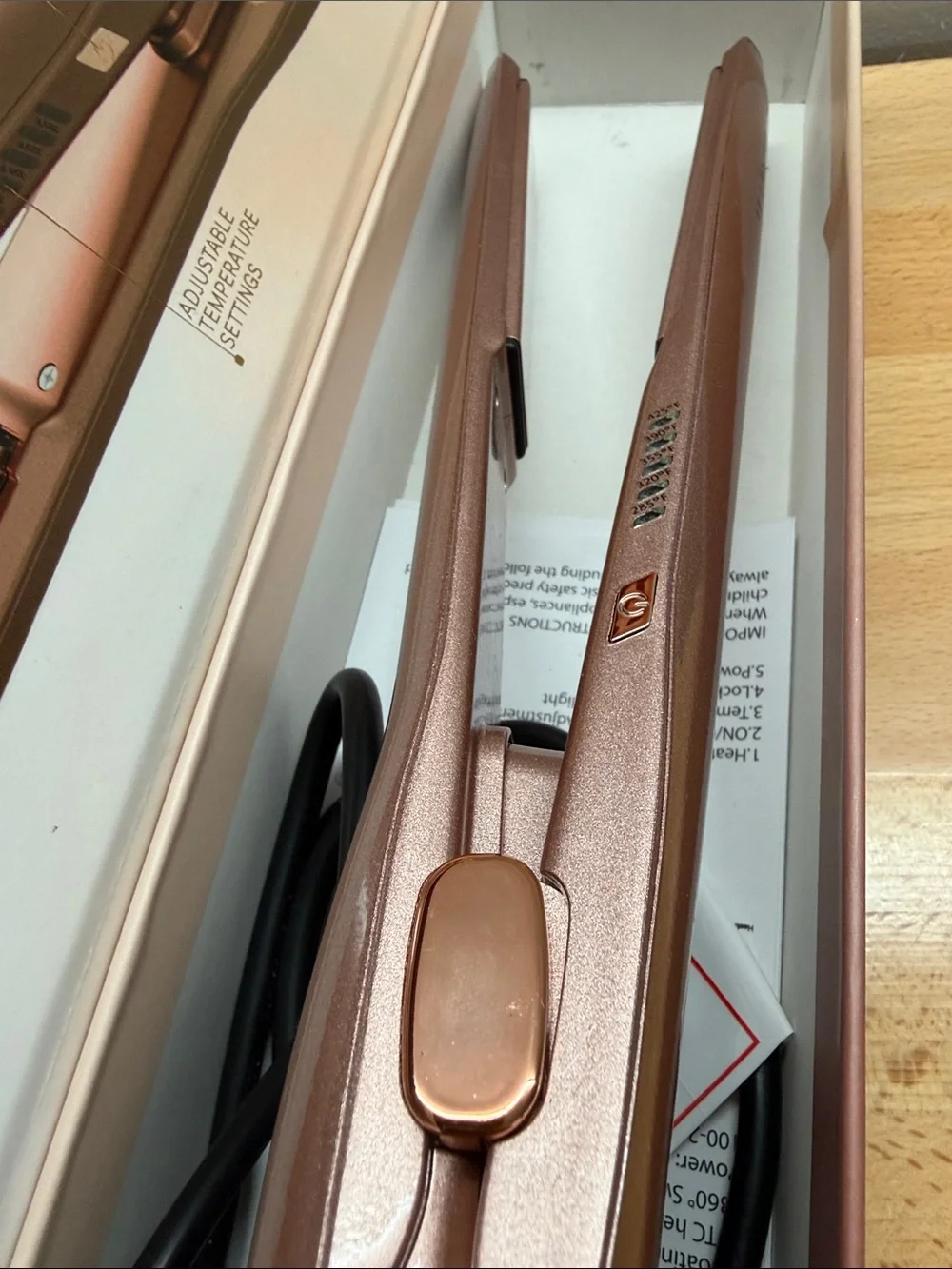 Cortex Beauty Pro Slim 1” Flat Iron Hair Straightener Ceramic Coated Rose Gold